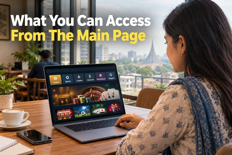 What You Can Access From The Main Page